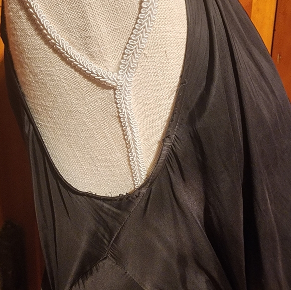 ALL SAINTS black gathered drapey dress - Picture 4 of 7